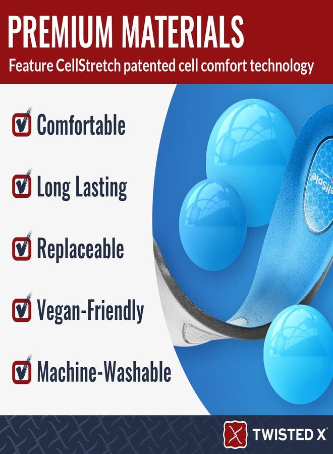 Twisted X Women’s Cellsole Regular Round Toe Shoe Pad Orthotic Inserts for All Day Comfort and Support, 6 - Image 5